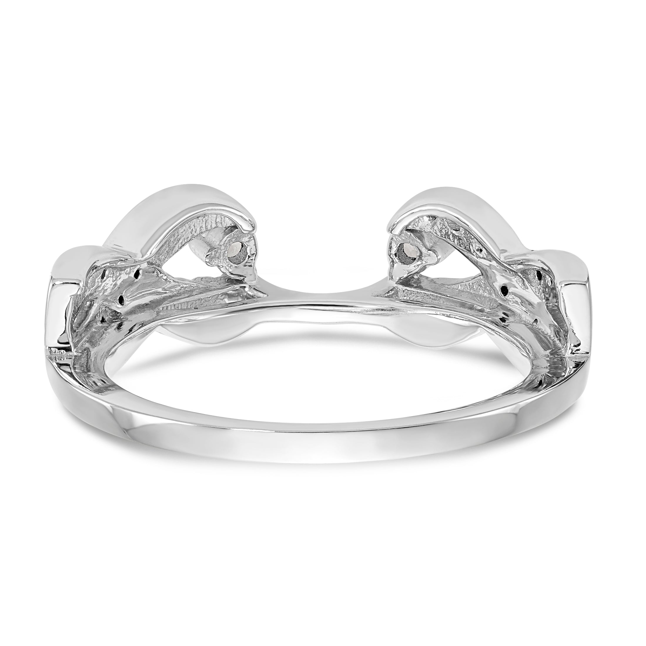 14K White Gold Black & White Diamond Wrap - 7