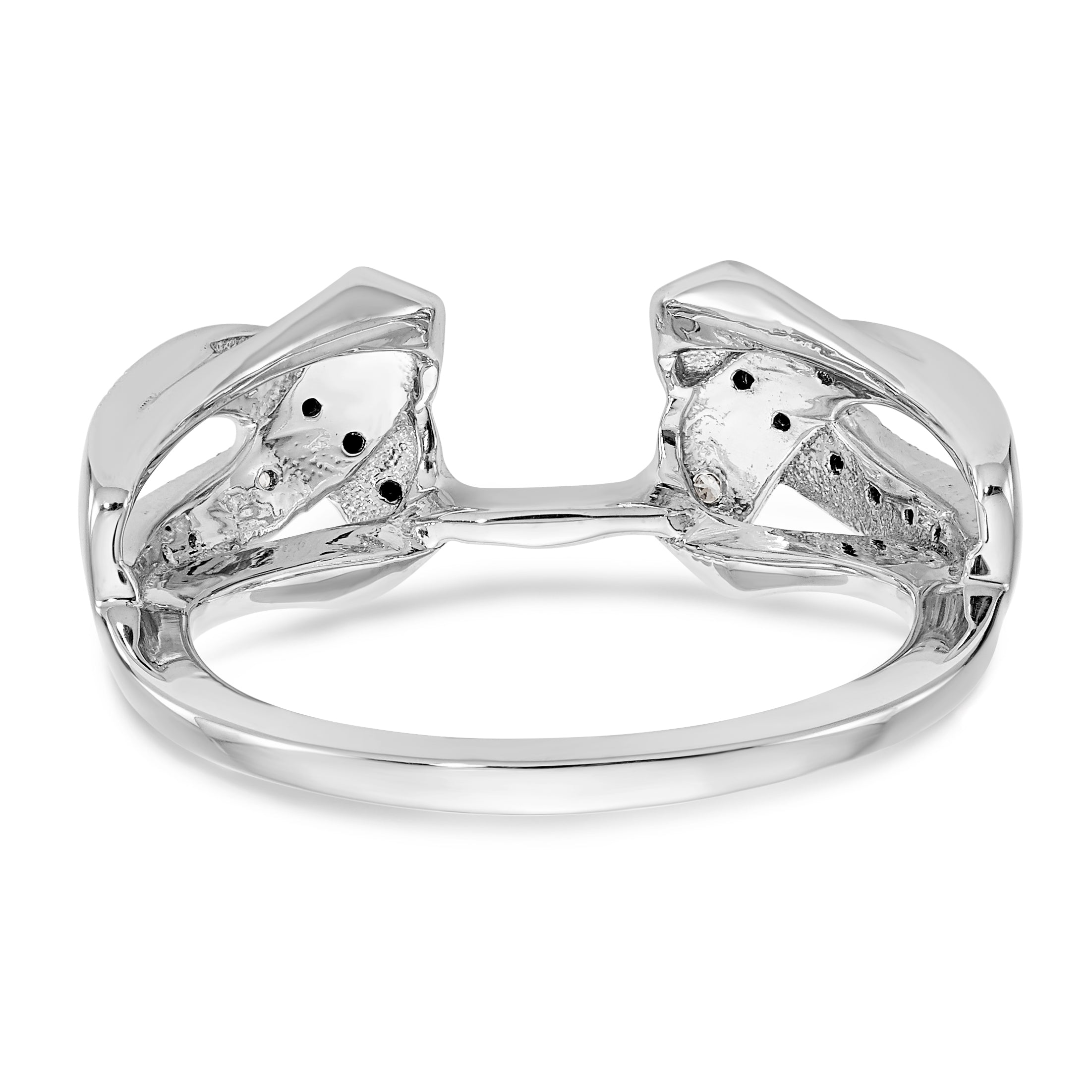 14K White Gold Black & White Diamond Wrap - 7