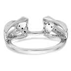 14K White Gold Black & White Diamond Wrap