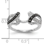 14K White Gold Black & White Diamond Wrap