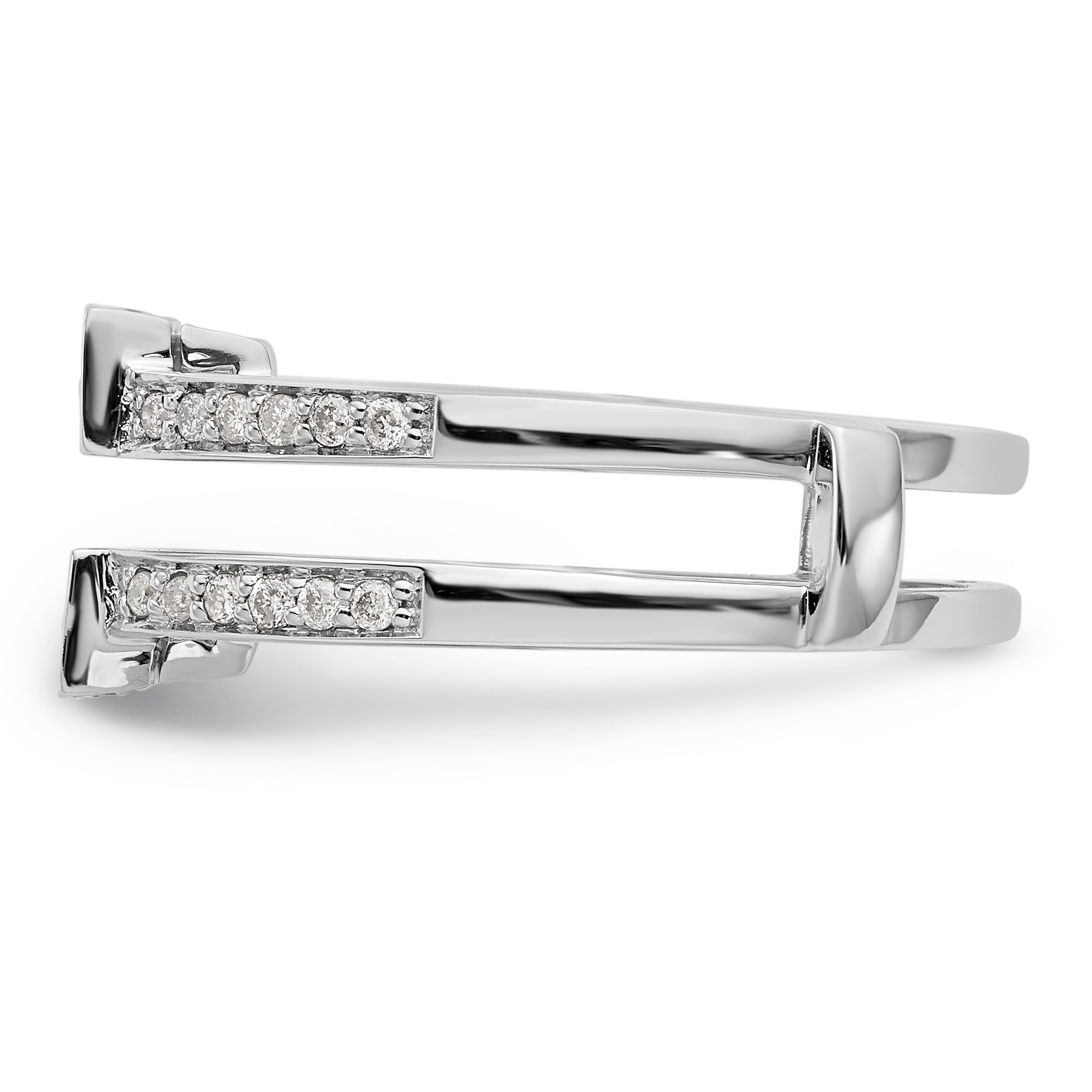 14K White Gold 3/8 carat Diamond Complete Ring Guard - 7