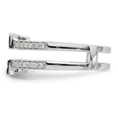 14K White Gold 3/8 carat Diamond Complete Ring Guard - 7