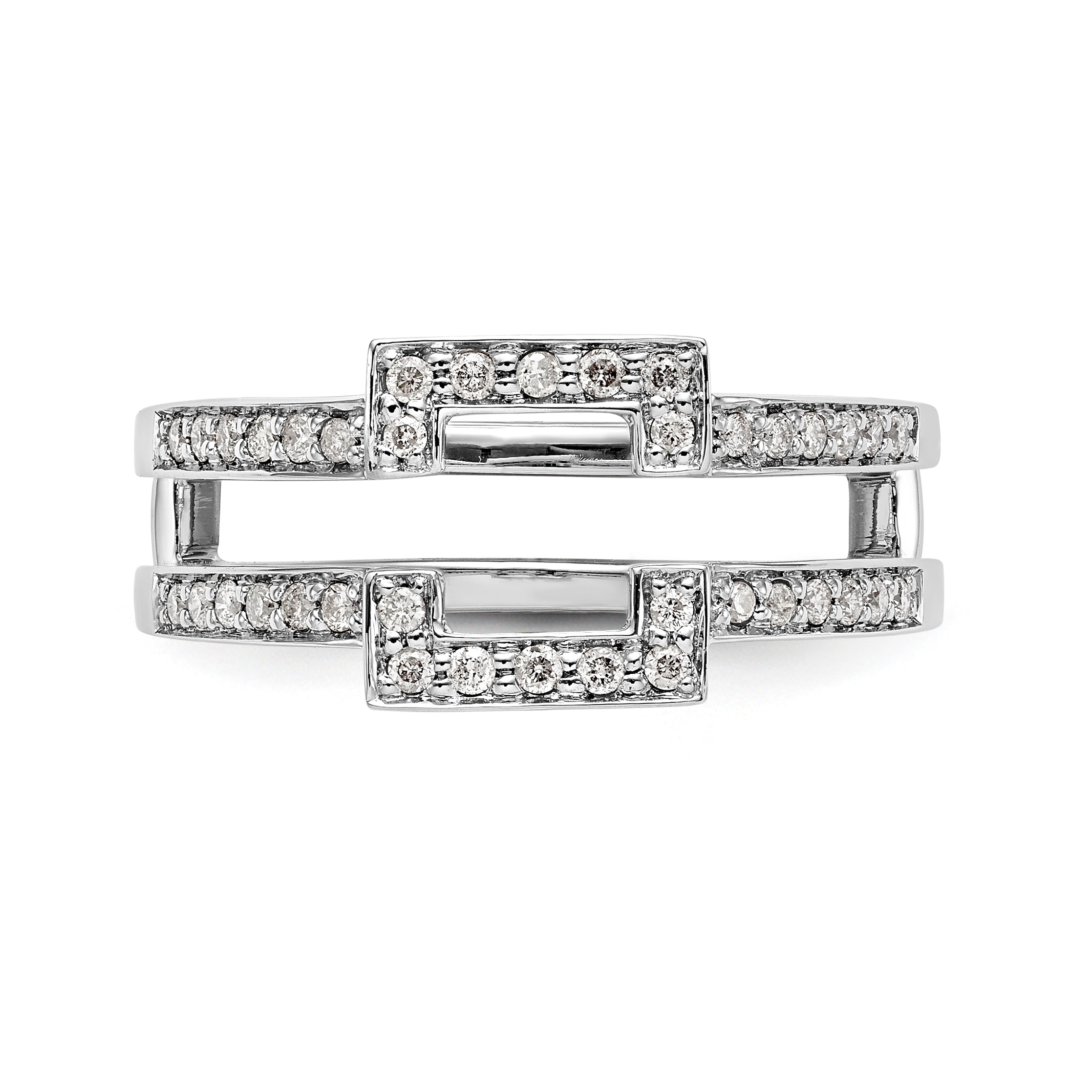 14K White Gold 3/8 carat Diamond Complete Ring Guard