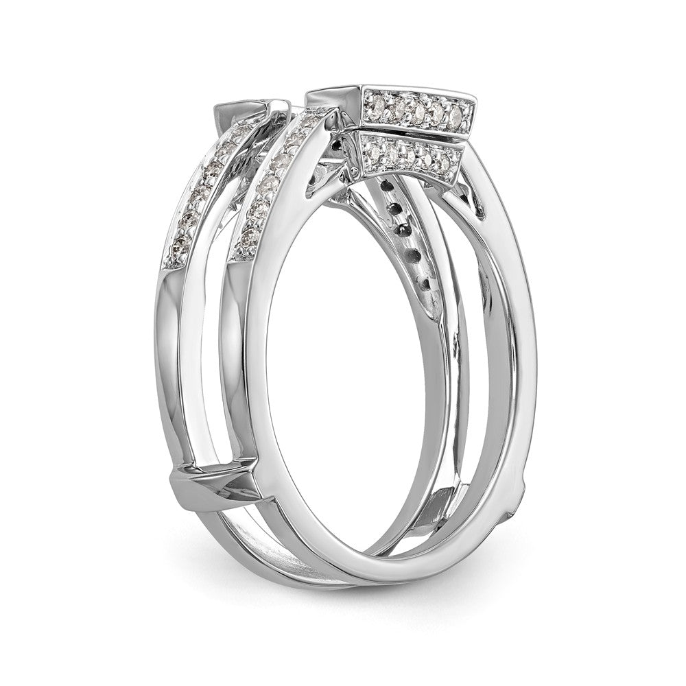 14K White Gold 3/8 carat Diamond Complete Ring Guard