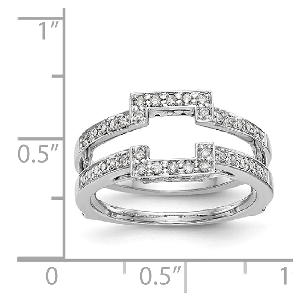 14K White Gold Diamond Guard