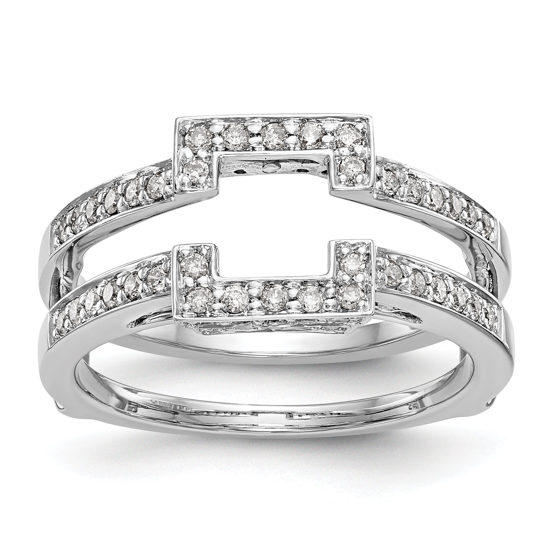 14K White Gold 3/8 carat Diamond Complete Ring Guard