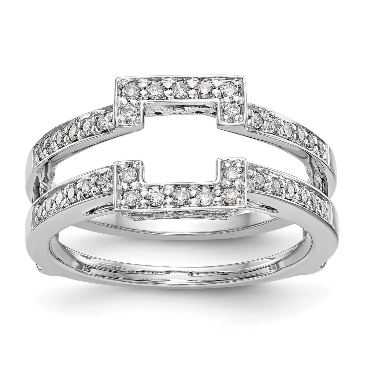 14K White Gold 3/8 carat Diamond Complete Ring Guard