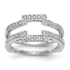 14K White Gold 3/8 carat Diamond Complete Ring Guard