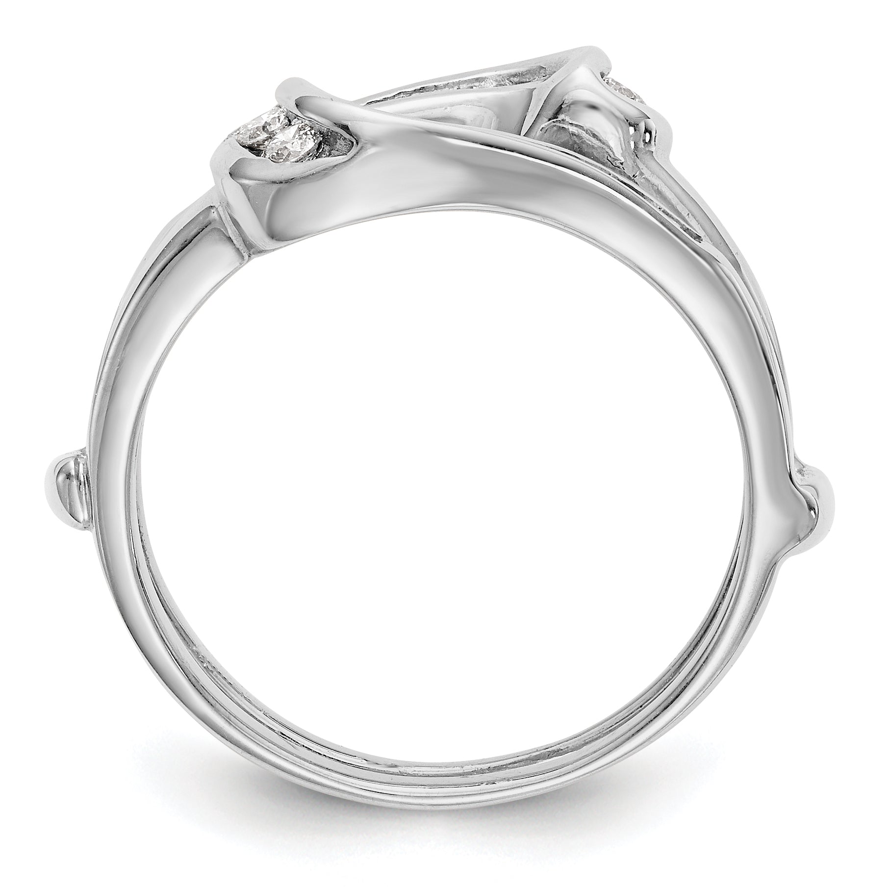 14K White Gold Diamond Guard Secondary image