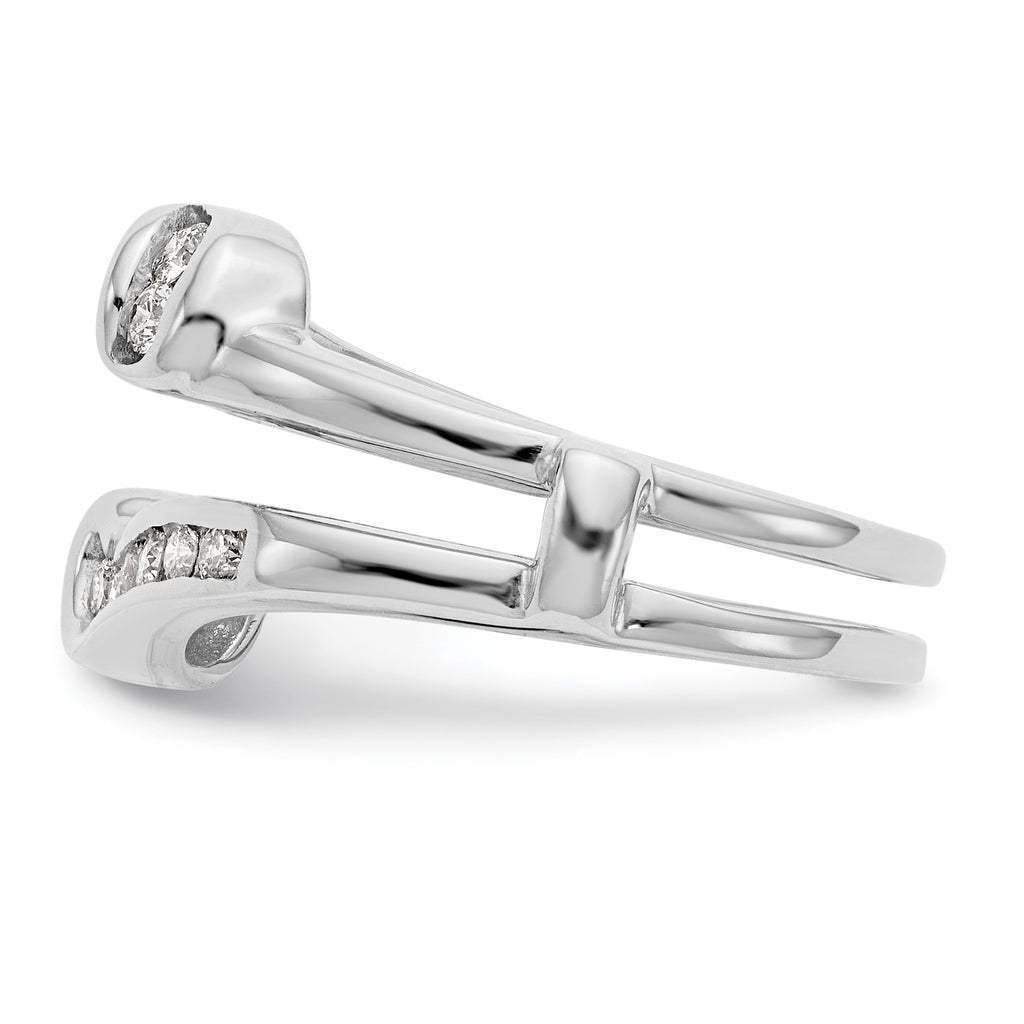 14K White Gold Diamond Guard