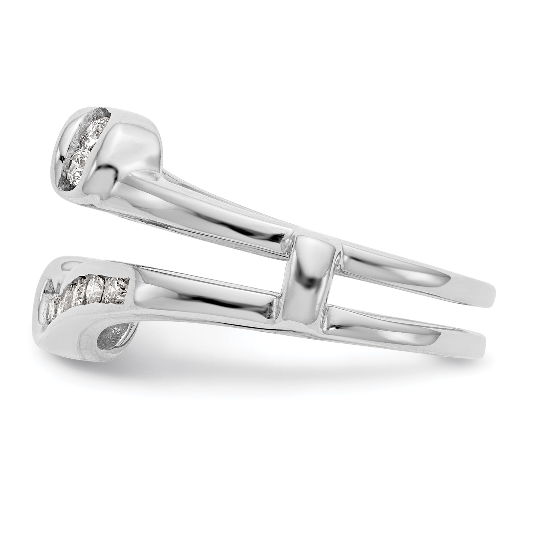 14K White Gold Diamond Guard