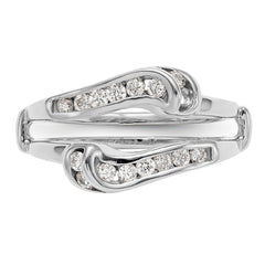 14K White Gold Diamond Guard