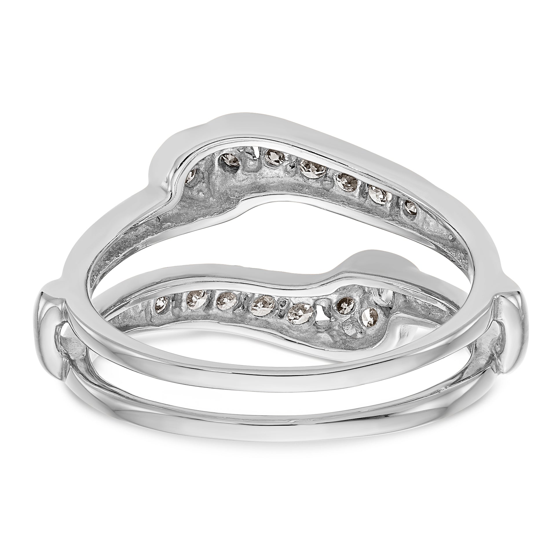 14K White Gold Diamond Guard