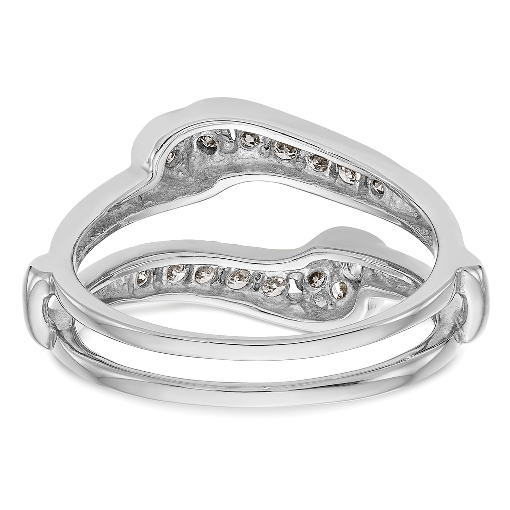 14K White Gold Diamond Guard