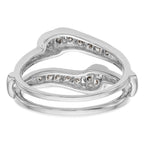 14K White Gold Diamond Guard