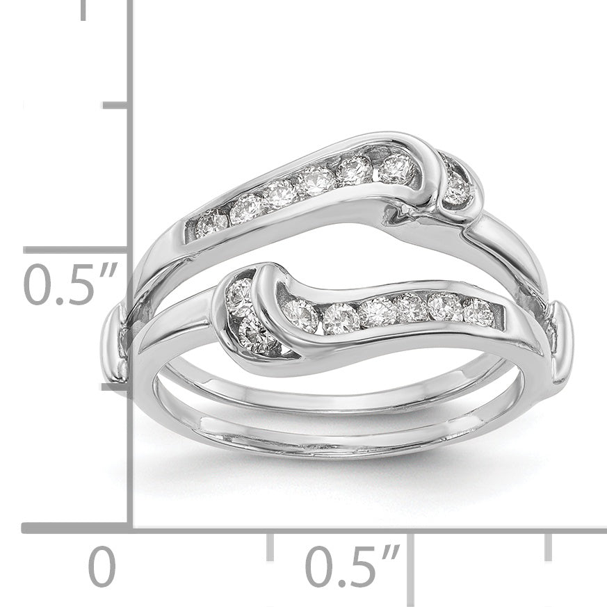 14K White Gold Diamond Guard