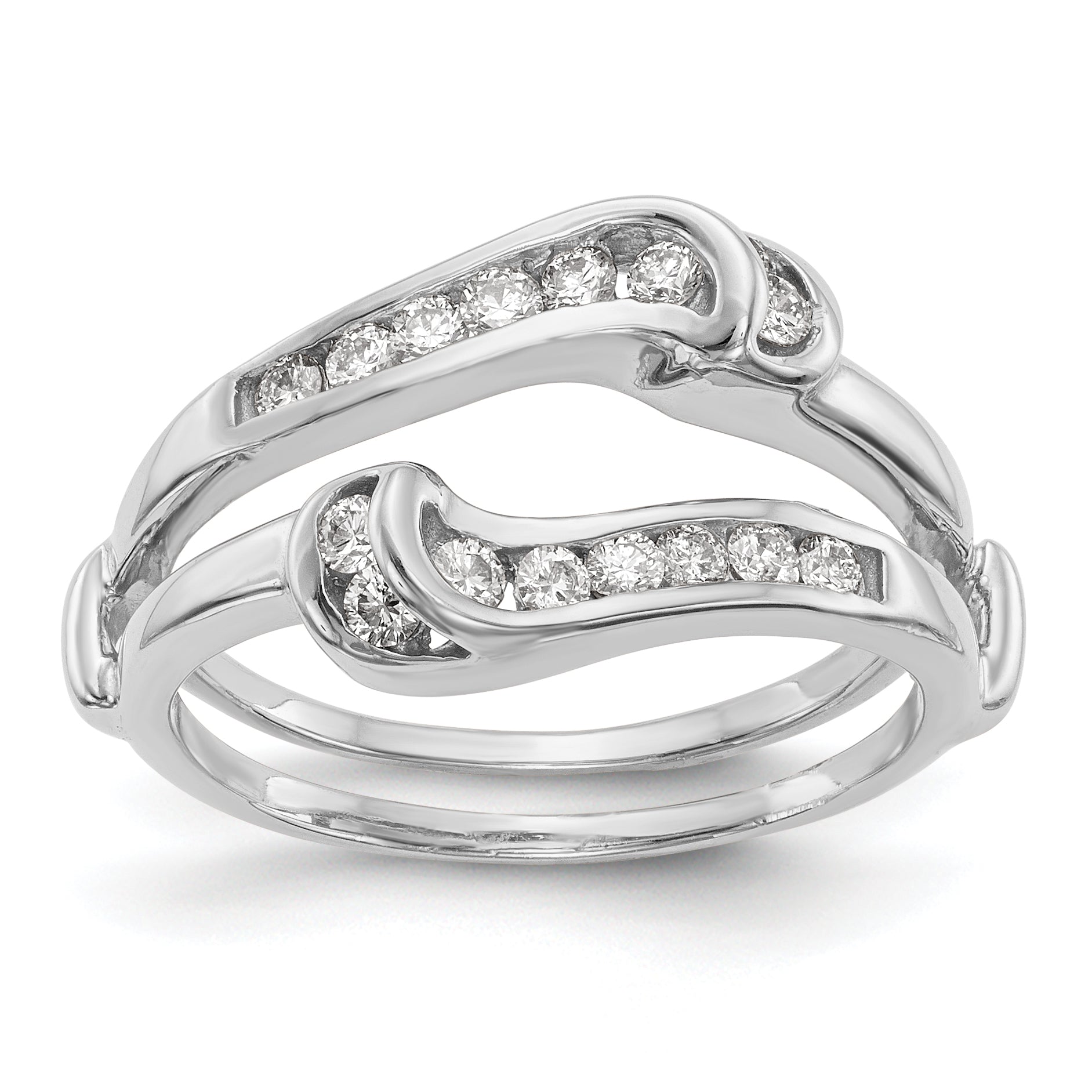 14K White Gold Diamond Guard Main image
