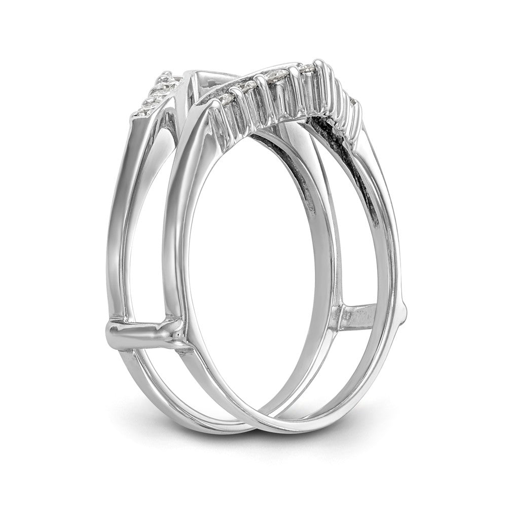 14K White Gold 1/3 carat Diamond Complete Ring Guard