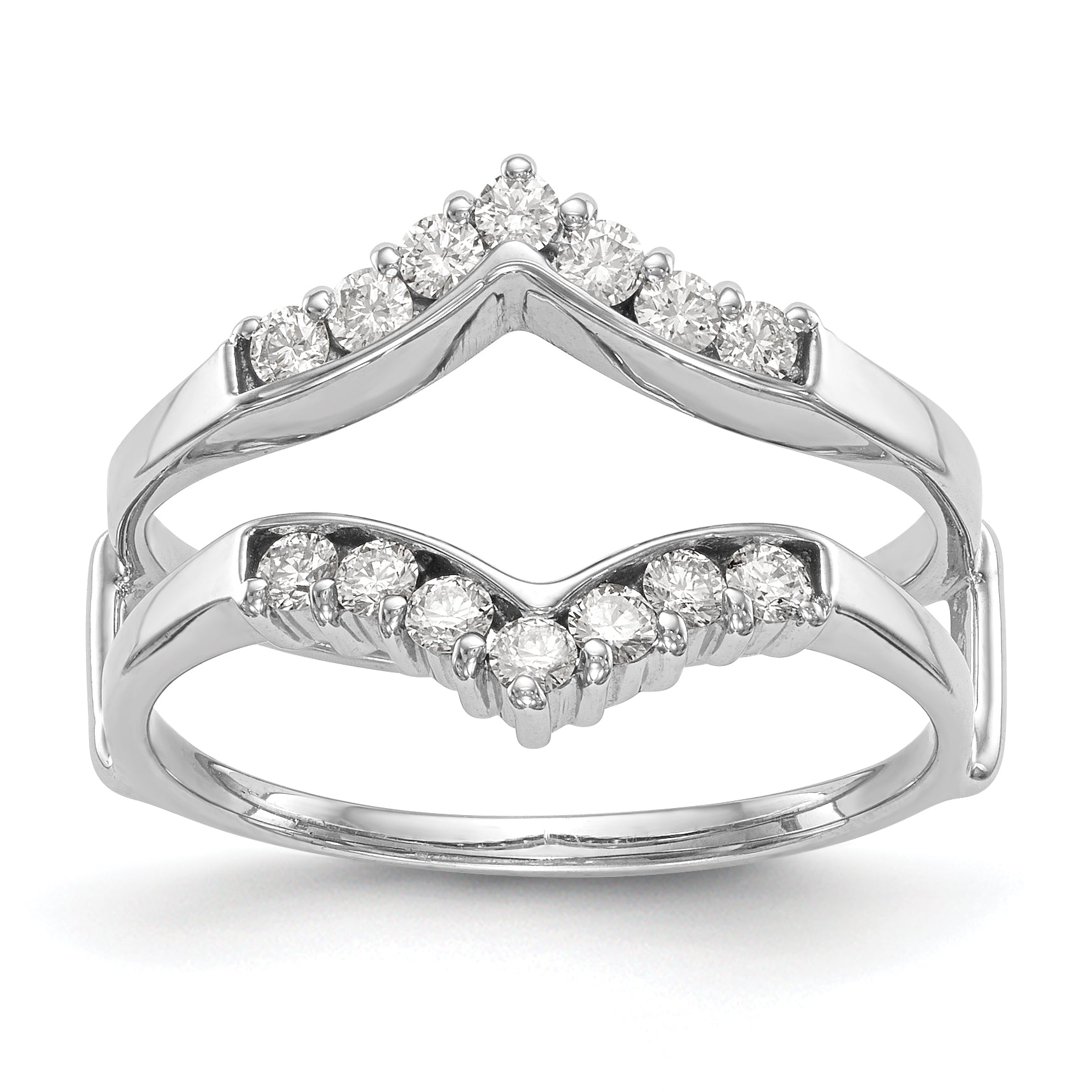 14K White Gold 1/3 carat Diamond Complete Ring Guard Main image