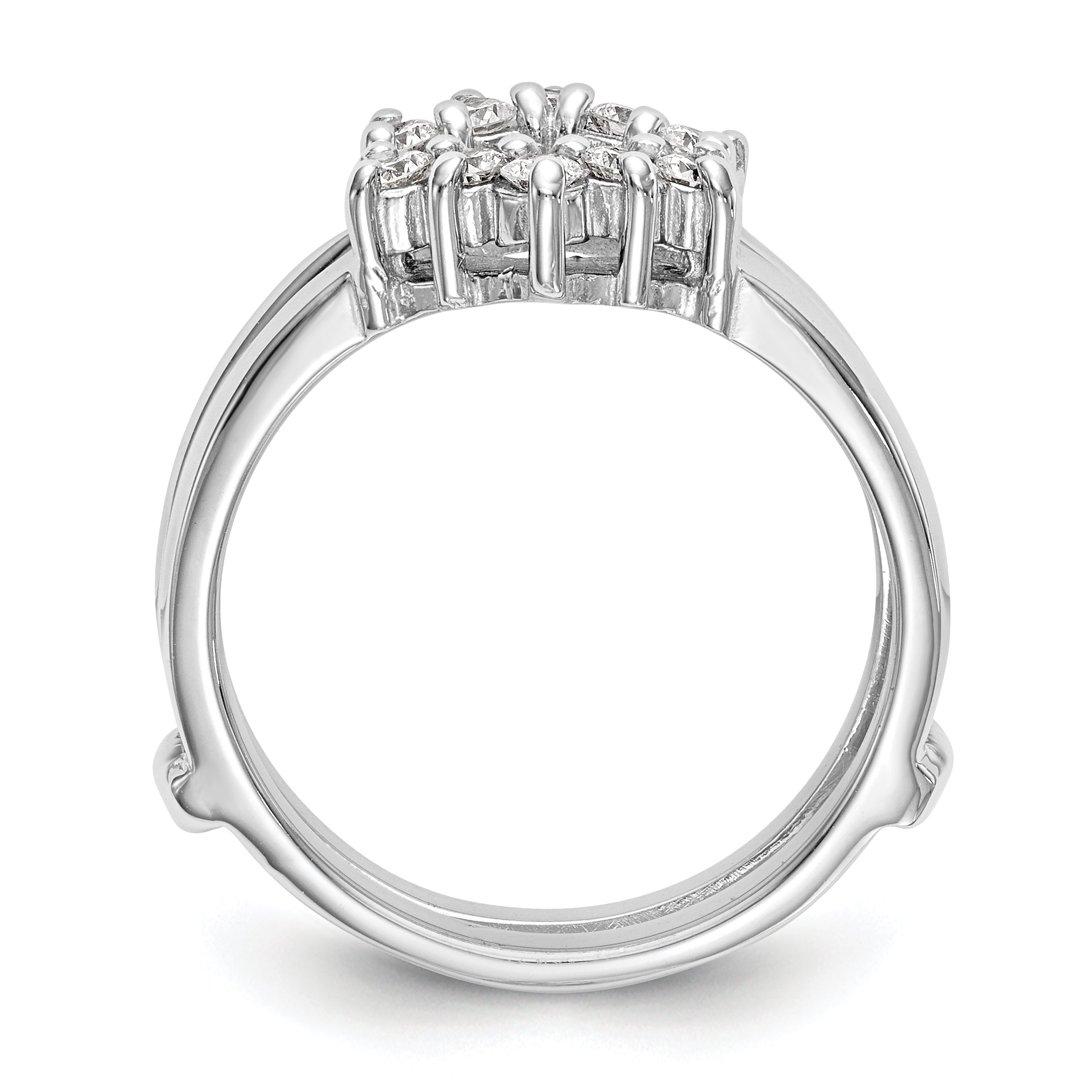 14K White Gold 1/3 carat Diamond Complete Ring Guard Secondary image
