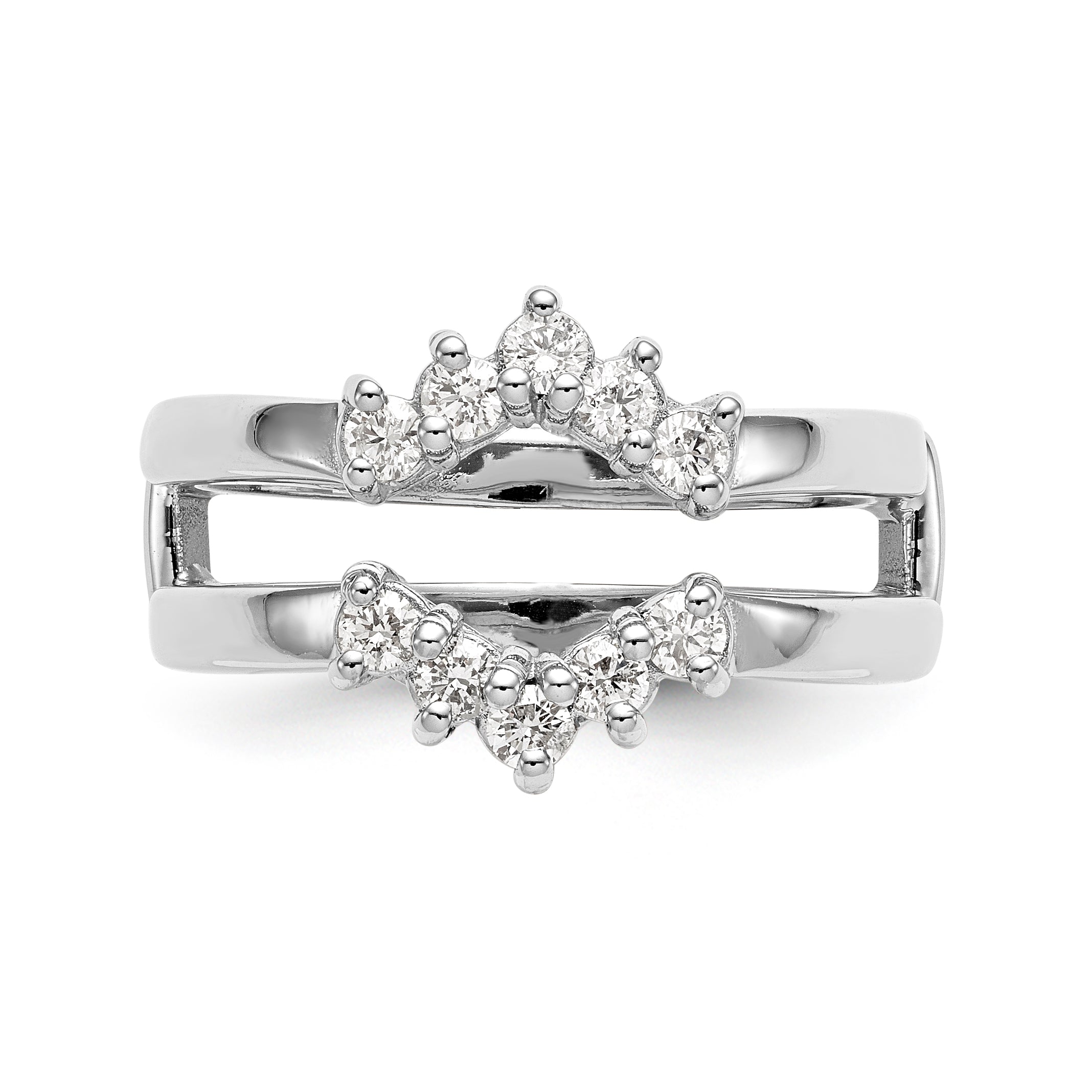 14K White Gold 1/3 carat Diamond Complete Ring Guard