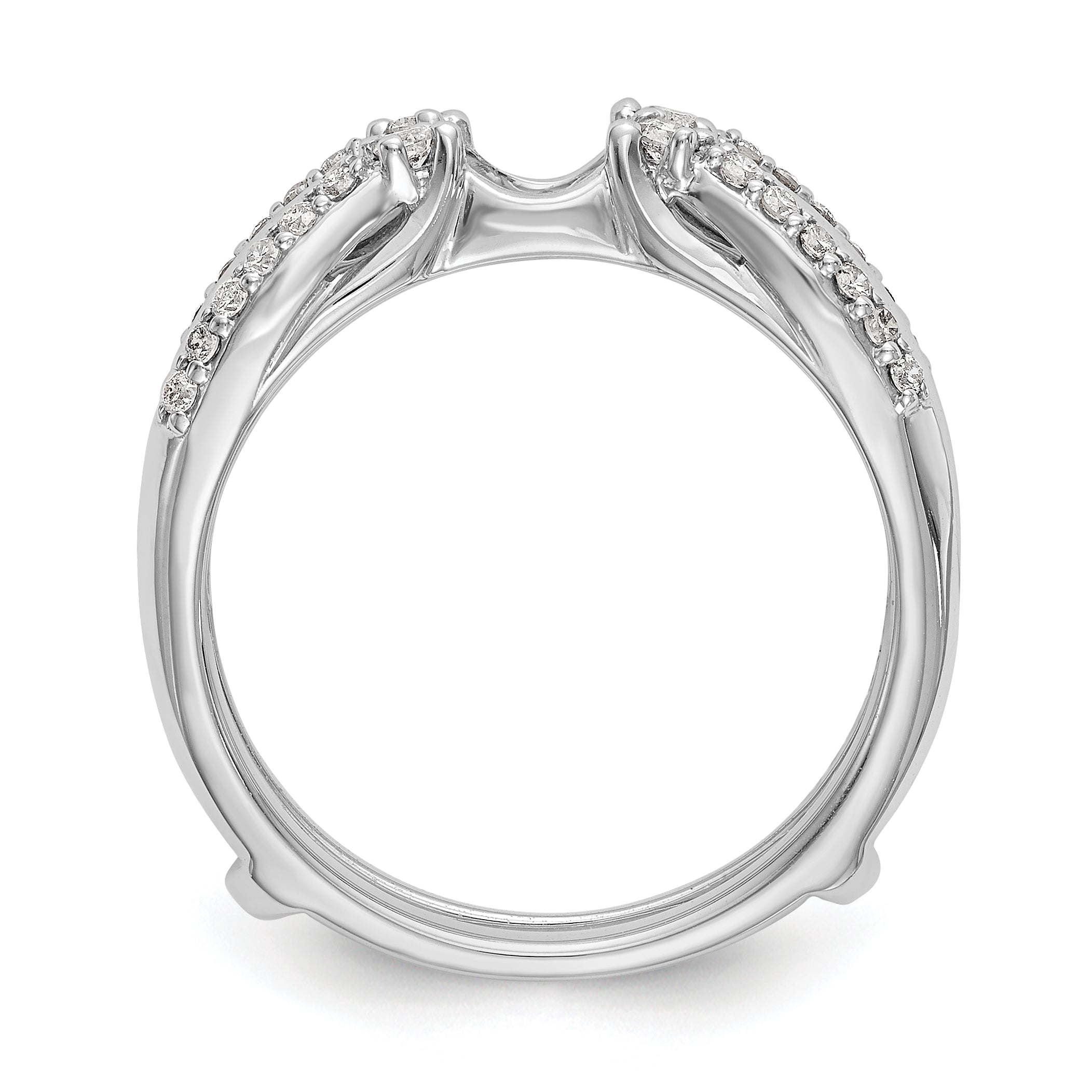 14K White Gold Diamond Guard