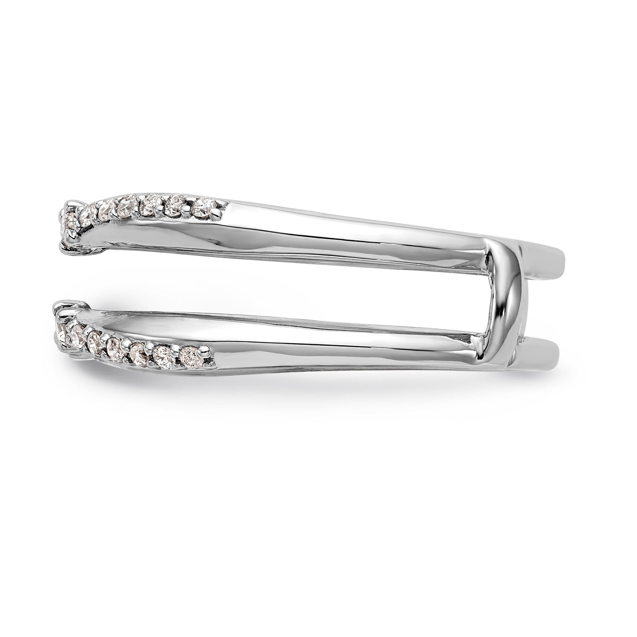 14K White Gold Diamond Guard