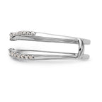 14K White Gold Diamond Guard