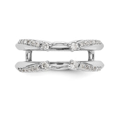 14K White Gold Diamond Guard