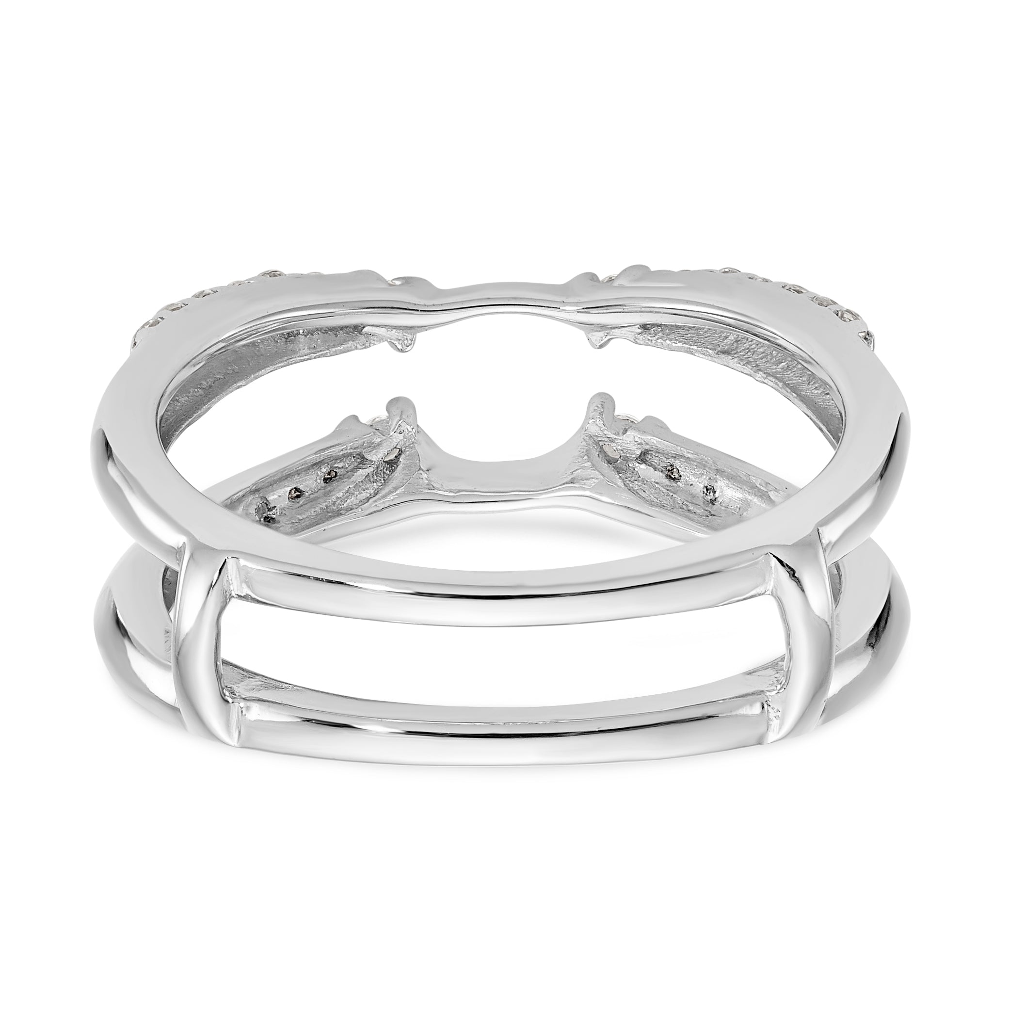 14K White Gold Diamond Guard