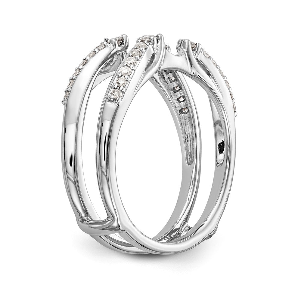 14K White Gold Diamond Guard