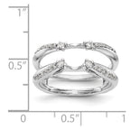 14K White Gold Diamond Guard