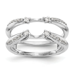 14K White Gold Diamond Guard