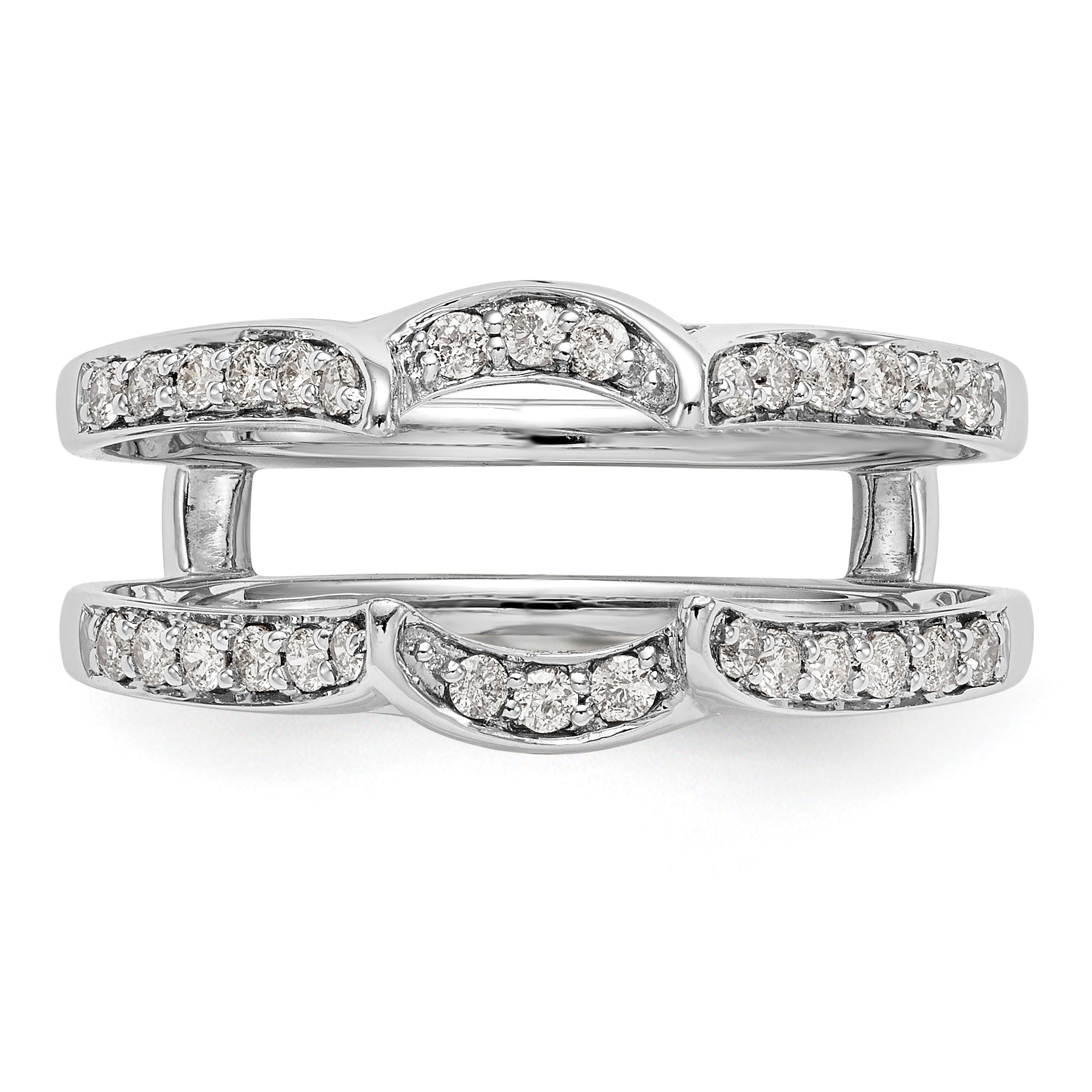 14K White Gold Diamond Guard