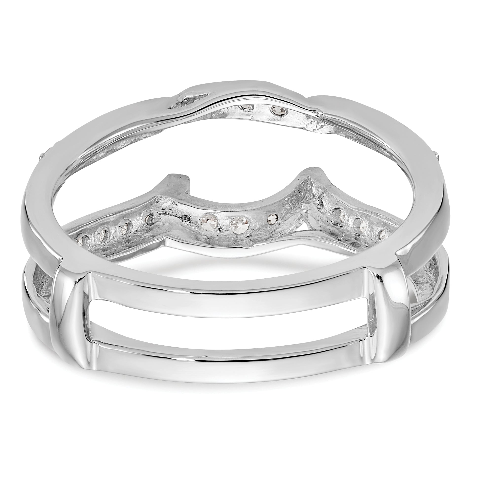 14K White Gold 1/3 carat Diamond Complete Ring Guard
