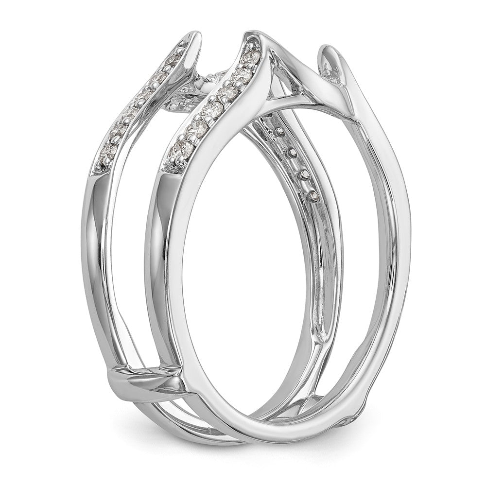 14K White Gold Diamond Guard - 7