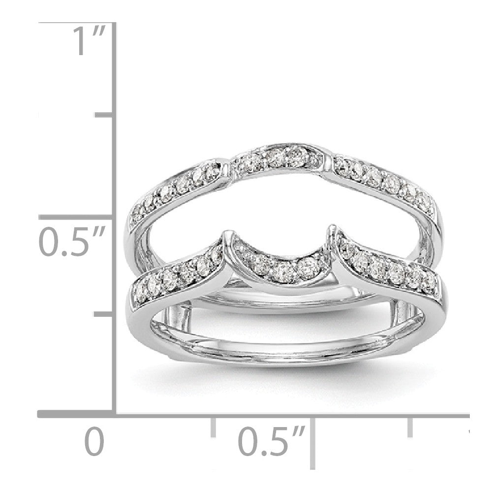 14K White Gold Diamond Guard