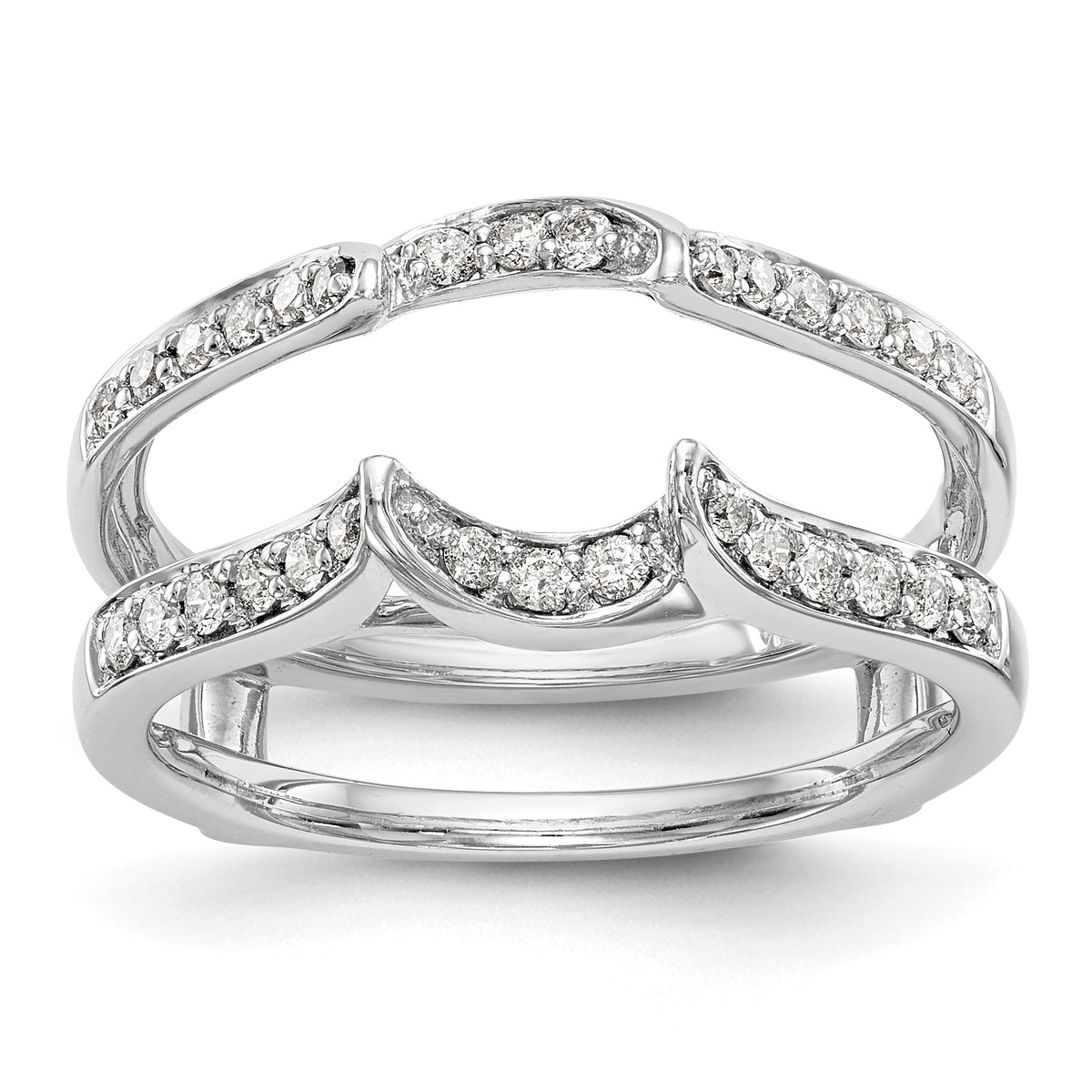14K White Gold 1/3 carat Diamond Complete Ring Guard