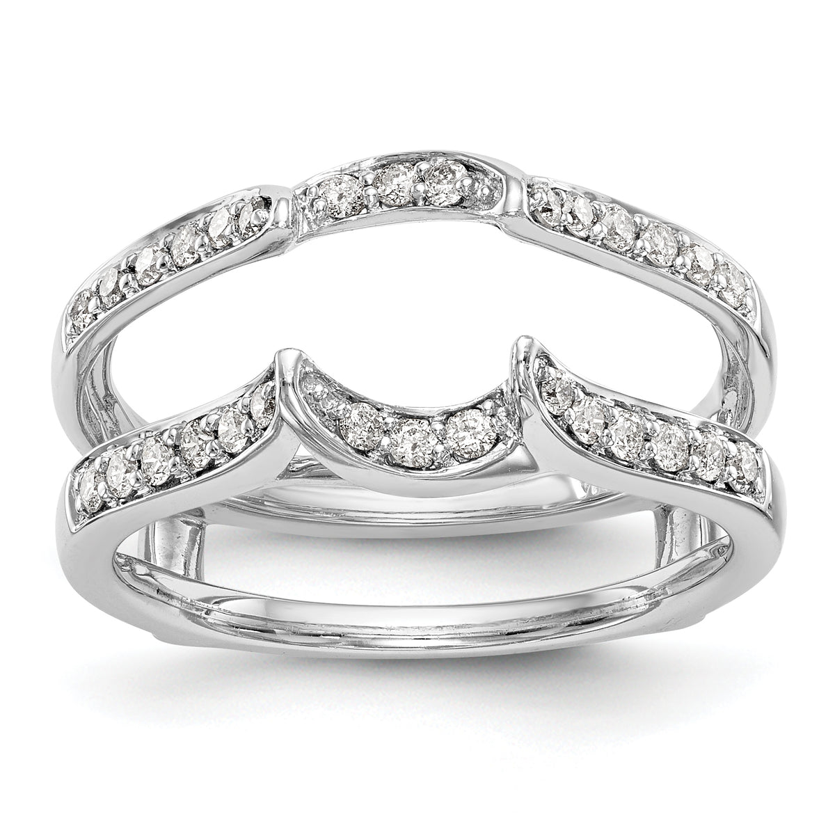 14K White Gold Diamond Guard