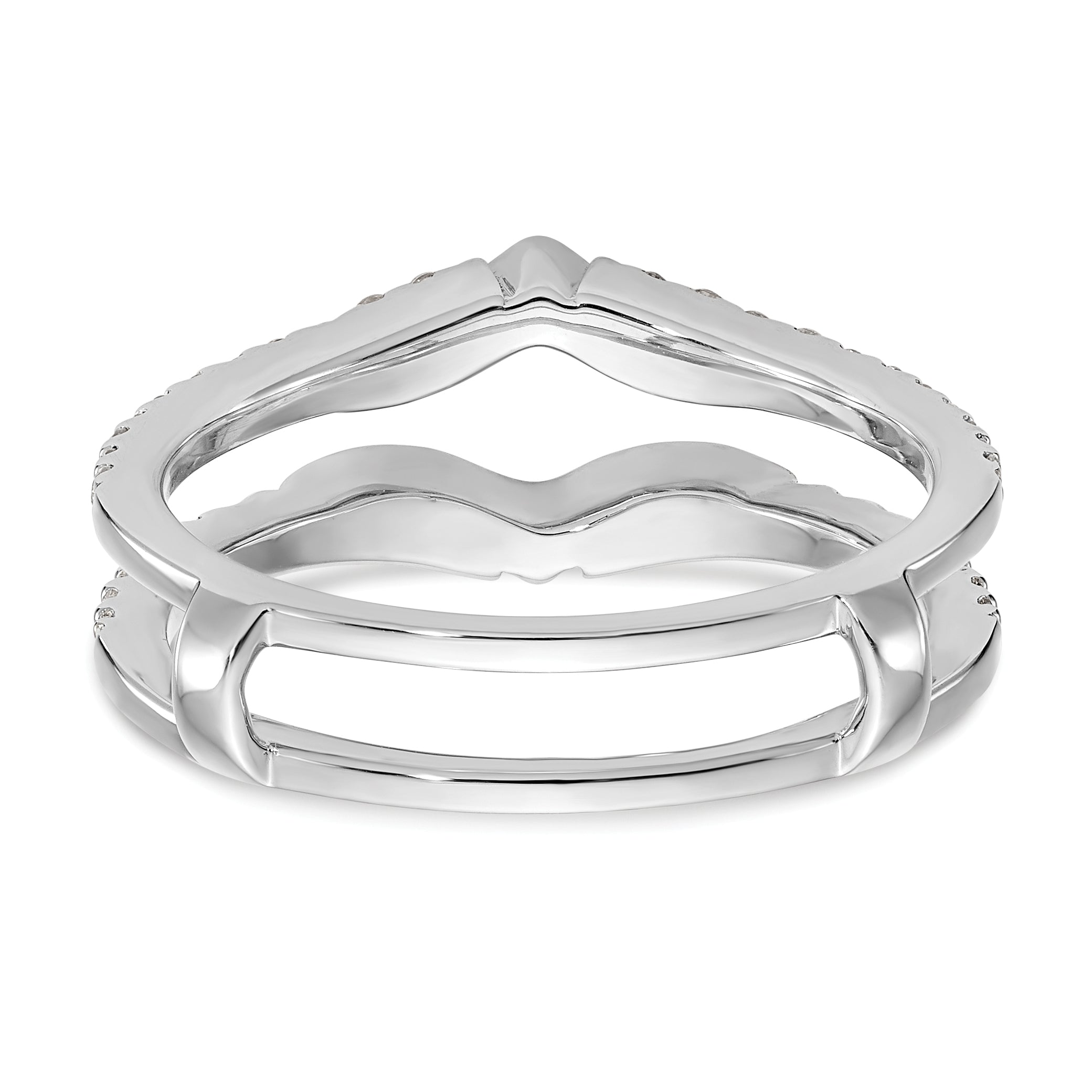 14K White Gold 1/3 carat Diamond Complete Ring Guard
