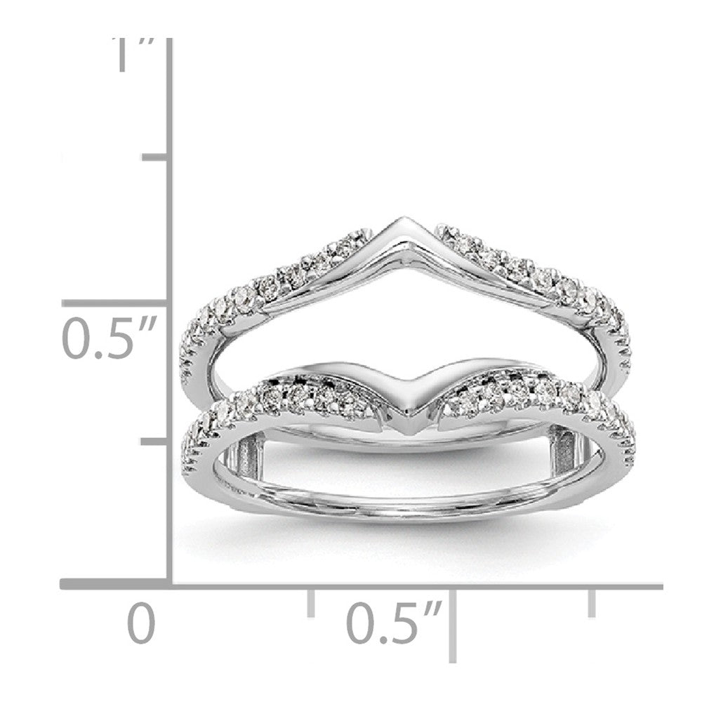 14K White Gold Diamond Guard