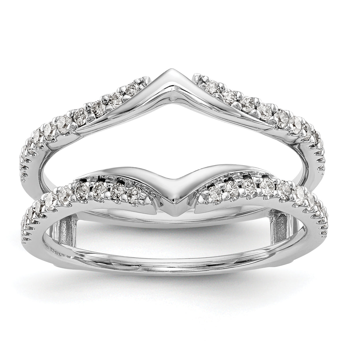 14K White Gold Diamond Guard