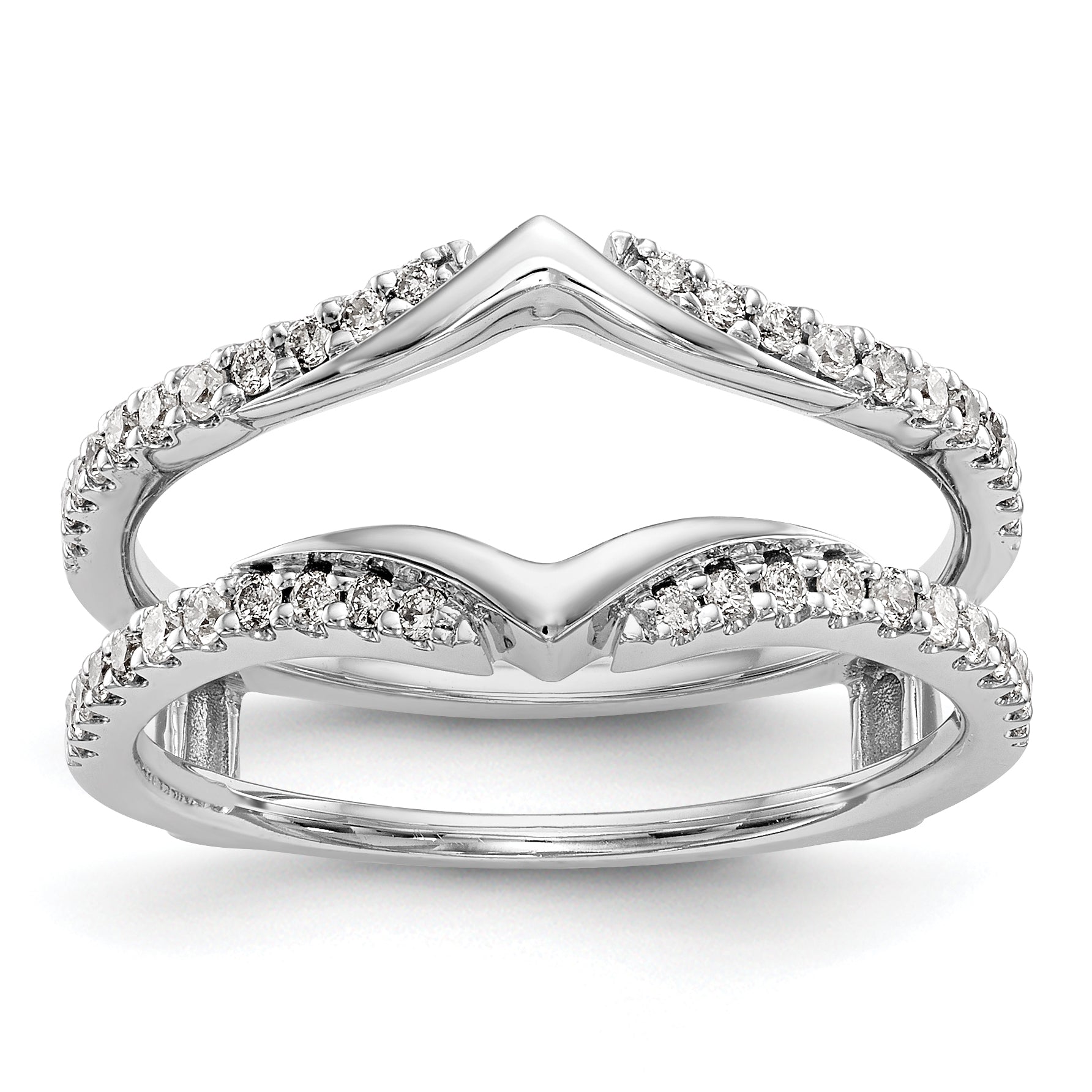 14K White Gold 1/3 carat Diamond Complete Ring Guard Main image