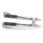 14K White Gold Black & White Diamond Guard