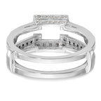 14K White Gold Black & White Diamond Guard