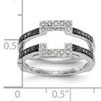 14K White Gold Black & White Diamond Guard