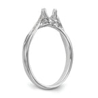 First Promise 14k White Gold Bypass (Holds 1/4 carat (4.1mm) Round Center) 1/20 carat Diamond Semi-Mount Promise/Engagement Ring