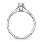 First Promise 14k White Gold 1/5 carat Round Diamond Complete Promise/Engagement Ring