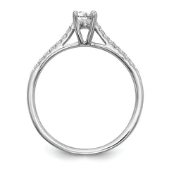 First Promise 14k White Gold 1/5 carat Round Diamond Complete Promise/Engagement Ring