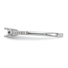 First Promise 14k White Gold 1/5 carat Round Diamond Complete Promise/Engagement Ring